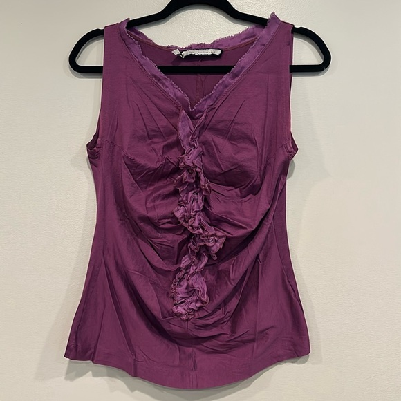 Aquilano Rimondi Plum Sleeveless Blouse sz 46 - Picture 1 of 8